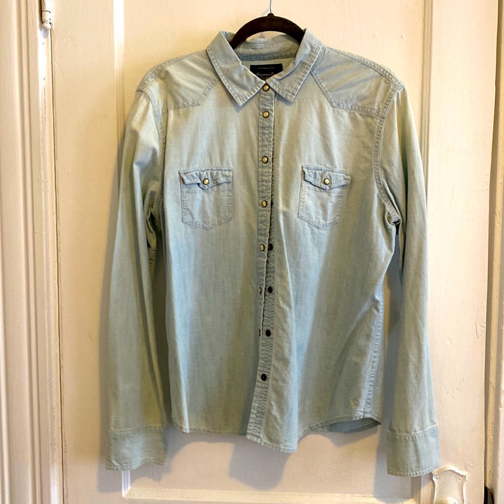 Blue button down